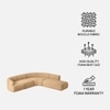 Zenliving Wood Left Aligned 3-Seater With Upholstery Non Storage Sofa In White Colour