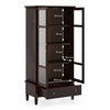 Malabar Bookshelf Display Cabinet 55 book Capacity in Mango Mahogany Finish