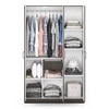 Wren Engineered Wood 3 Door Wardrobe With Mirror in Dark Wenge Finish