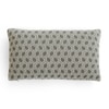 Geometric Knit Cotton Cushion Cover  Fossil Natural 12X20  Inches