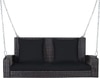 Carry Bird Wicker Patio Furniture Outdoor Balcony Swings In Brown And Black Colour