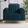 Josbert Velvet 1 Seater Sofa In T Blue Colour