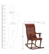 Rajasthani Solid Wood Rocking Chair in Mahogany Colour