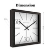 Minimal Square Wooden Wall Clock with 50–30–10 Numeric Dial