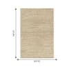 Jaipur Rugs Basketweave Rayon Chenille And Jute 5'3x7'6 Feet Cream Dhurrie Carpet