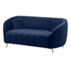 Nero Velvet 2 Seater Sofa in Navy Blue Colour