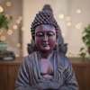 Wine 2Ft Lotus Buddha Water Fountain