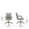 Doe Buck Marlon Modern Sage Faux Leather Office Chair