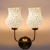 Devansh Metal Electric Wall Light in Gold Colour with Multicolor Shade Count of 2 Lights