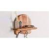 WOODENMOOD Rectangular Half Round Wall Rack
