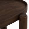 Pearl Sheesham Wood Side Table in Walnut Finish