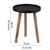Metalsmith Solid Wood Side Table in Natural Finish