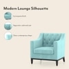 Othello Lounge Chair in Icy Turquoise Colour