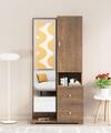 Hexa Red Wooden Dressing Table in Flower Wenge Colour