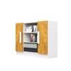 Hexa Engineered Wood Bookshelf in Frosty White and Giant Wood Colour