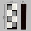 8 Shelves Semi Open Multipurpose Matrix Kitchen Cabinet In Highland Pine & Chiyoda Wange Finish
