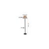 Harry Beige Natural Fiber Shade Floor Lamp with Black Iron Base