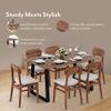 Aquila Live Edge Solid Wood 6 Seater Dining Table In Teak Finish