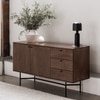 Alasa Solid Wood 2 Door  3-Drawer Sideboard In Provincial Teak Finish 55