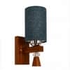 Devansh Metal Electric Wall Light in Black Colour with Yellow Shade Count of 1 Light