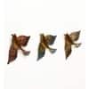 Desert Art Metal Handpainted Sparrow Wall Hanging Set of 3