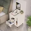 Hexa Red Engineered Wood Dressing Table in Frosty White Colour