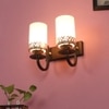 Eliante Wall Lights Mild Steel, Glass & Glass Material Brown,Gold & White Finish