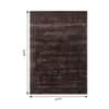 Jaipur Rugs Abstract Viscose 6x9 Feet Dark Brown Hand Tufted Rug Carpet