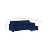 Wego 3 Seater LHS Pull Out Sofa cum Bed  in Navy Blue Colour