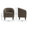 Daviana Boucle Fabric Lounge Chair in Brown Colour