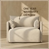 Cozychic Wood 1 Seater With Upholstery Non Storage Sofa In Grey Colour