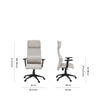 Markus Ergonomic Office Chair High Back in Beige Colour