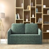 Kobi 2 Seater Fold Out Sofa Cum Bed in Speckled Teal Colour with topper