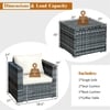 Carry Bird Wicker Patio Furniture Outdoor Balcony Chairs In Grey Mix And Beige Colour