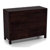 Magellan Solid Wood Chest of 6 Drawers in Mahogany Finish