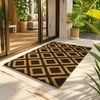 Luxe Home 100% Natural Coir Doormat Diamond Print Design (71x45 cm)