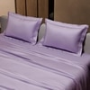 Stoa Paris Satin Bedsheet King Size with 2 Pillow Covers heet King Night Lilac