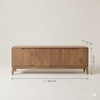 Gabrielle TV unit in solid mango wood 160 cm