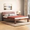 Marieta Bed Solid Wood King Size Bed In Teak Finish
