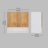 2 Doors Modular Wall Mounted Kitchen Cabinet With Organizer Shelf In Highland Pine Finish