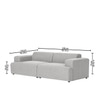 Comforthaven Wood 2 Seater With Upholstery Non Storage Sofa In Grey Colour