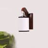 Devansh Solid Wood Electric Wall Light in Brown Colour with Multi Shade Count of 1 Light
