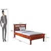 Naisha Solid Wood Single Size Non Storage Bed In Honey Finish