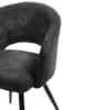 Iron Fabric Dining Chair in Grey Colour