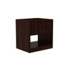 Wave Solid Wood  Bedside Table in Walnut Finish