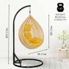 Rattan Egg Single Seater 6 Star Swing Chair Yellow