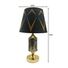 ELARE Black Table Lamp Shade Gold Metal Base