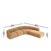 Zenliving Wood Left Aligned 3-Seater With Upholstery Non Storage Sofa In Beige Colour