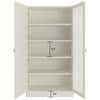 Celestia Double Door Bookshelf cum Crockery Cabinet with Toughened Glass in Sandy Beige Colour