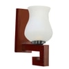 Devansh Solid Wood Electric Wall Light in White Colour with White Shade Count of 1 Light